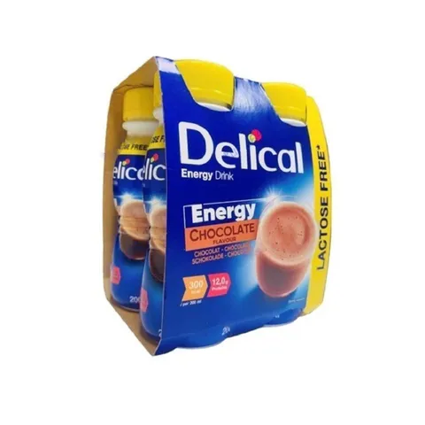 Lốc 4 Chai Sữa Dinh Dưỡng Delical Energy Drink Hỗ Trợ Nâng Cao Sức Khỏe - Giàu Vitamin và Khoáng Chất, Vị Socola & Vani