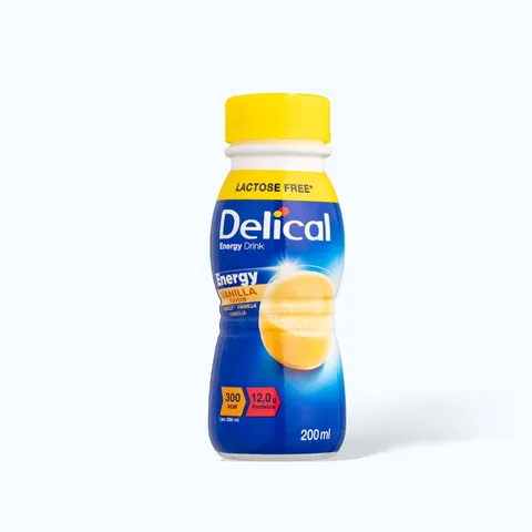 Lốc 4 Chai Sữa Dinh Dưỡng Delical Energy Drink Hỗ Trợ Nâng Cao Sức Khỏe - Giàu Vitamin và Khoáng Chất, Vị Socola & Vani