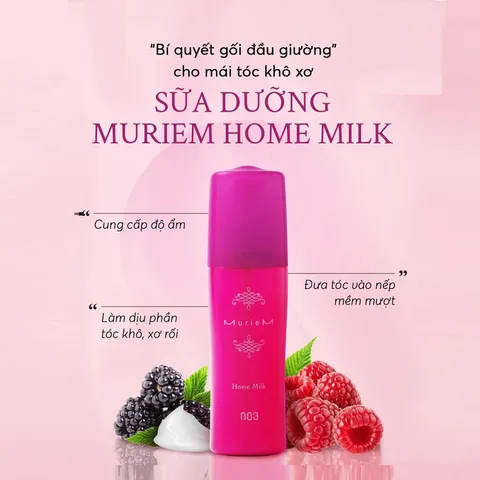 Sữa Dưỡng Tóc Number Three Muriem Home Milk - Giúp Tóc Mềm Mượt, Cấp Ẩm Và Phục Hồi Tóc Hư Tổn 120ml