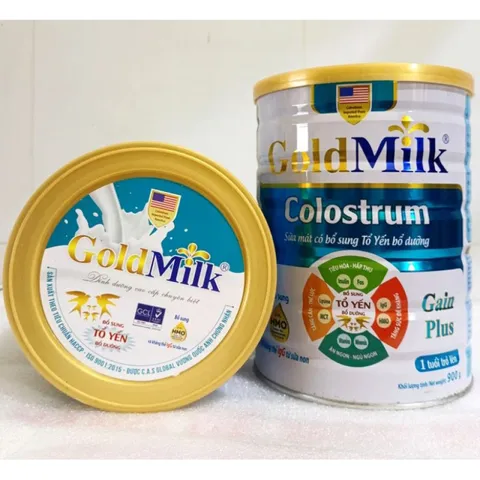 Sữa Goldmilk Colostrum Gain Plus 900g - Hỗ trợ bé 1 tuổi tăng cân tự nhiên, bổ sung dinh dưỡng, vitamin và khoáng chất, dễ uống