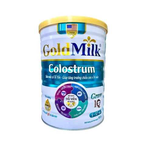 Sữa Goldmilk Colostrum Grow IQ 900g - Dinh Dưỡng Bổ Sung Cho Trẻ Em 1-17 Tuổi, Hỗ Trợ Phát Triển Chiều Cao Và Não Bộ