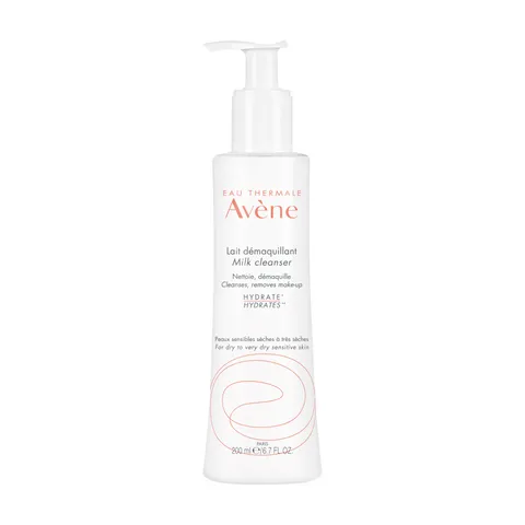 Sữa Rửa Mặt Tẩy Trang Avene Milk Cleanser 200ml Cho Da Khô, Nhạy Cảm - Dịu Nhẹ, Không Chất Tẩy Rửa, Làm Sạch Tự Nhiên