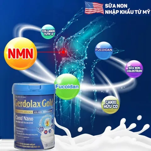 Sữa Gerdolax Gold Plus Canxi Nano - Hỗ trợ xương khớp chắc khỏe, chứa Fucoidan, bổ sung dưỡng chất cho người lớn và cao tuổi - 900g