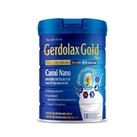 Sữa Gerdolax Gold Plus Canxi Nano - Hỗ trợ xương khớp chắc khỏe, chứa Fucoidan, bổ sung dưỡng chất cho người lớn và cao tuổi - 900g