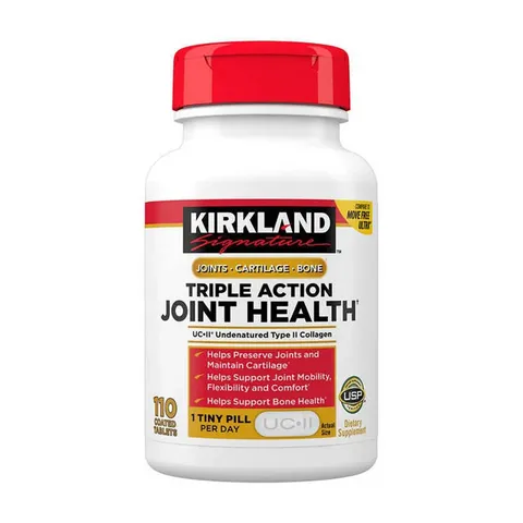 Viên Hỗ Trợ Bổ Xương Khớp Kirkland Signature Triple Action Joint Health 110v - Giảm Đau Khớp, Tăng Cường Vận Động, Bảo Vệ Sụn Khớp