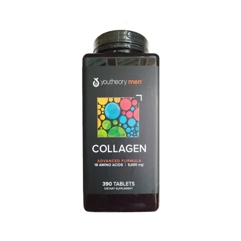 Viên uống Collagen Youtheory Men's 390 viên - Hỗ trợ sức khỏe xương, da và tóc dành cho nam giới, Mỹ