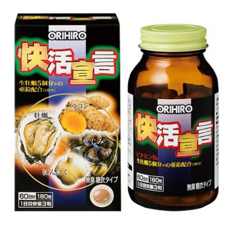Viên Uống Hàu Nghệ Orihiro 180 Viên - Hỗ Trợ Sinh Lý Nam, Tăng Cường Miễn Dịch, Giảm Mệt Mỏi, Cải Thiện Sức Khỏe Tổng Thể