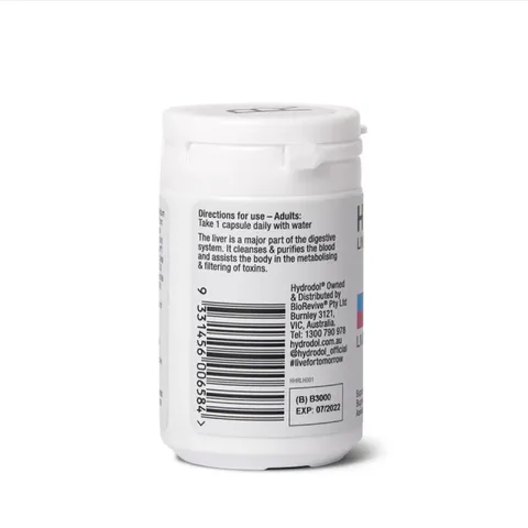 Viên uống bổ gan Hydrodol Liver Health - Hỗ trợ thải độc và cải thiện chức năng gan với kế sữa và trà xanh, 30 viên.