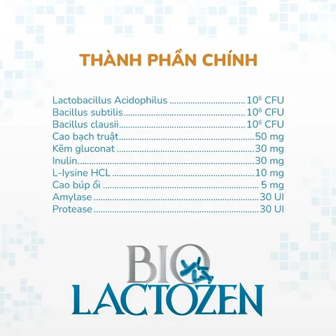 Viên Uống Hỗ Trợ Bổ Sung Lợi Khuẩn Bio Lactozen - Tăng Cường Tiêu Hóa Cho Người Lớn & Trẻ Em Từ 2 Tuổi, Hộp 60 Viên