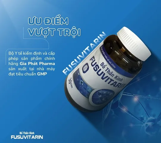 Viên uống hỗ trợ não bộ Fusuvitarin Gia Phát - Tăng cường trí nhớ, cải thiện căng thẳng, hỗ trợ giấc ngủ cho người lớn tuổi