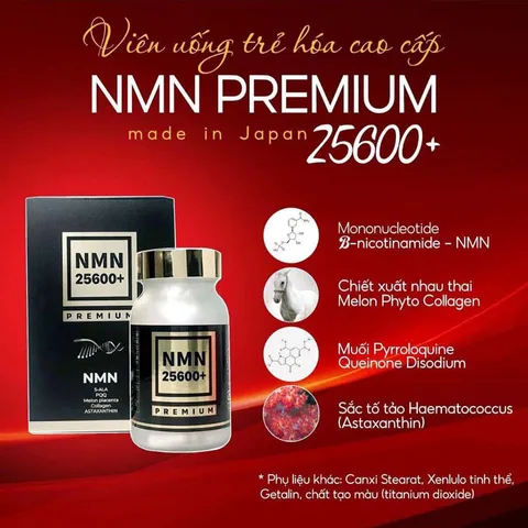 Viên Uống Trẻ Hóa Da Premium 25600+ - Hỗ Trợ Làm Chậm Tuổi Tác, Tăng Độ Đàn Hồi, Làm Đẹp Da Từ Thiên Nhiên, 80 Viên Nhật Bản
