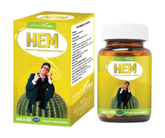 Viên Uống Hỗ Trợ Trĩ Hem Nhập Khẩu Mỹ - Thảo Dược Tự Nhiên Chống Táo Bón, Giảm Ngứa Rát và Sưng Đau Trĩ