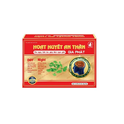 Viên uống hoạt huyết an thần Gia Phát - Hỗ trợ giấc ngủ ngon, giảm lo âu, tăng tuần hoàn máu não - 60 viên giúp thư giãn tinh thần