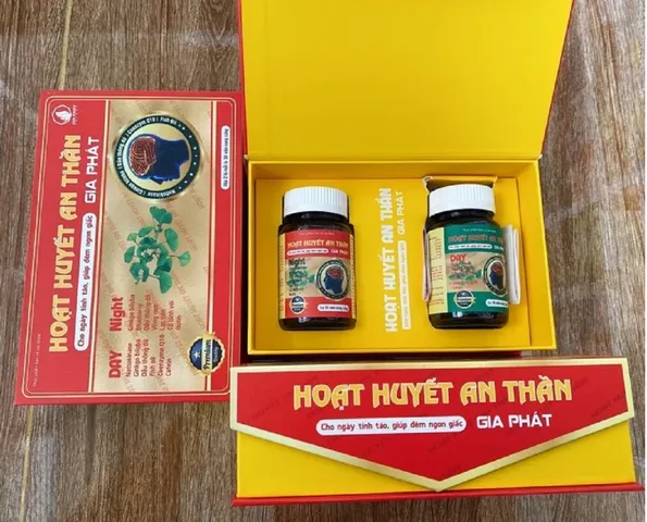 Viên uống hoạt huyết an thần Gia Phát - Hỗ trợ giấc ngủ ngon, giảm lo âu, tăng tuần hoàn máu não - 60 viên giúp thư giãn tinh thần