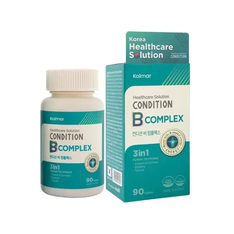Viên Uống Kolmar Condition B Complex 90 Viên - Bổ Sung Vitamin Nhóm B, Hỗ Trợ Cung Cấp Năng Lượng, Phục Hồi Khi Mệt Mỏi