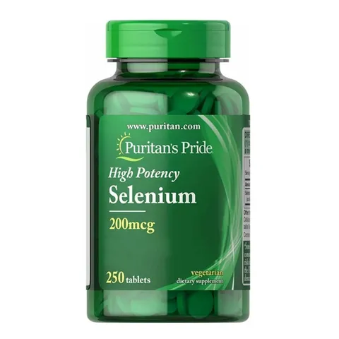 Viên uống Puritan's Pride High Potency Selenium 200mcg - Hỗ trợ tăng cường sức đề kháng, 250 viên bổ sung Selenium cho sức khỏe tim mạch