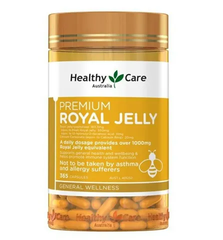 Viên uống sữa Ong chúa Healthy Care Royal Jelly 1000mg 365 viên - Hỗ trợ sức khỏe, làm đẹp da, cải thiện nội tiết tố, xuất xứ Úc
