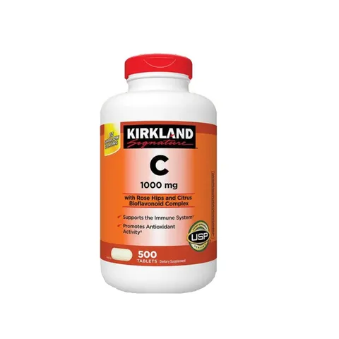 Viên Uống Vitamin C Kirkland 1000mg - Tăng Cường Miễn Dịch, Làm Đẹp Da, 500 Viên Mỹ
