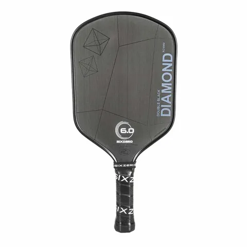Vợt Pickleball Six Zero Double Black Diamond Control 16mm - Thiết kế chính xác, kiểm soát tuyệt vời, màu sắc nổi bật, phù hợp mọi người chơi.