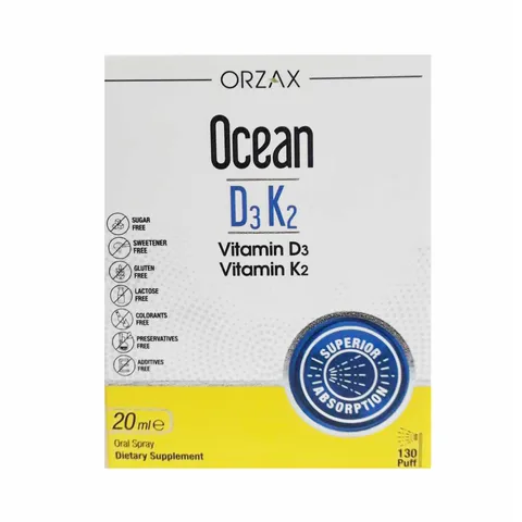 Xịt ORZAX Ocean Vitamin D3 400 IU - Bổ sung Vitamin D an toàn cho bé, hỗ trợ hấp thu canxi và sức khỏe xương răng, 20ml