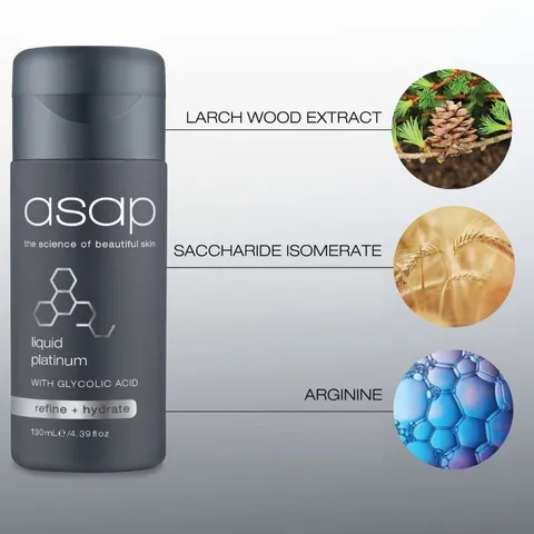 Asap Liquid Platinum Toner - Hỗ Trợ Cấp Ẩm, Làm Sáng Da Với Glycolic Acid - Dưỡng Da Mềm Mịn, Khỏe Mạnh 130ml