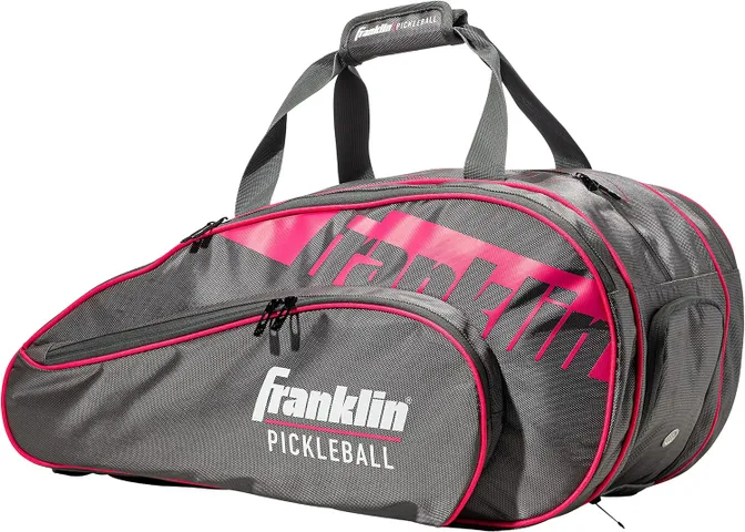 Balo Pickleball Franklin Pro Series Xám Hồng - Dụng Cụ Thể Thao 4 Ngăn Chứa Đồ, Dây Đeo Tháo Rời, Thiết Kế Thời Trang