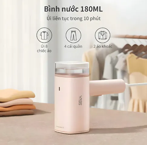 Bàn là hơi nước cầm tay gấp gọn Seka SK547 - Công suất lớn 1200W, 7 vòi phun, khử trùng hiệu quả, nhẹ và dễ sử dụng
