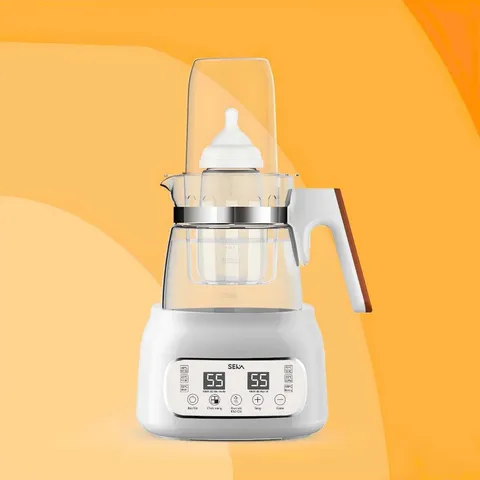 Bình Đun Nước Pha Sữa Khử Khuẩn SEKA SK2830T 1.3L - Thủy Tinh Chịu Nhiệt, 800W, Tiện Lợi cho Mẹ và Bé