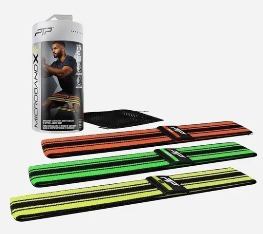 Bộ 3 Băng Tập Đàn Hồi PTP Multicolor Microband X - Dây Kháng Lực Cao Su Tự Nhiên Tăng Cường Sức Mạnh, Glutes, Hông, Chân, Vai