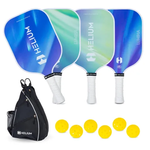 Bộ 4 Vợt Pickleball Kèm 6 Bóng Helium Pro Carbon Fiber - Vợt Thể Thao Cao Cấp, USAPA Chứng Nhận, Túi Đựng Tiện Lợi