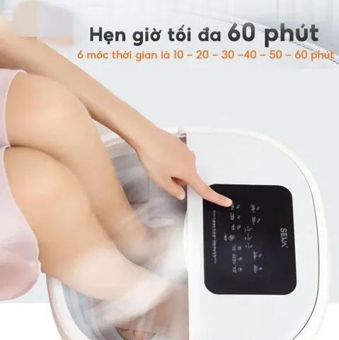 Bồn Ngâm Chân Massage Seka SK195 Gấp Gọn Điều Khiển Từ Xa - 16 Con Lăn Massage Huyệt Chân, Màn Hình Cảm Ứng Sang Trọng