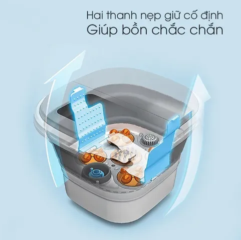 Bồn Ngâm Chân Massage Seka SK195 Gấp Gọn Điều Khiển Từ Xa - 16 Con Lăn Massage Huyệt Chân, Màn Hình Cảm Ứng Sang Trọng