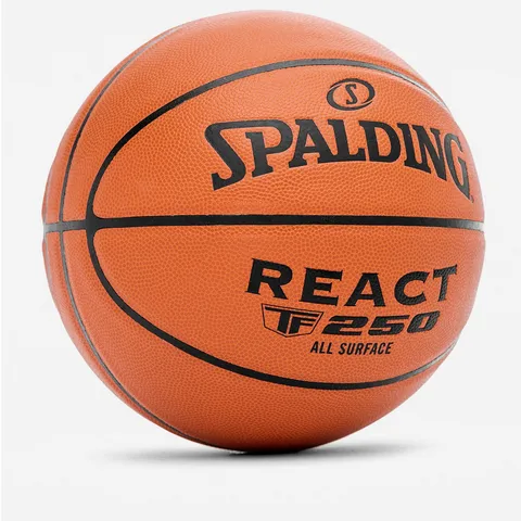 Bóng rổ Spalding React TF-250 All Surface - Bóng Chơi Trong Nhà & Ngoài Trời, Độ Nảy Chuẩn, Phù Hợp Với Cầu Thủ Mọi Lứa Tuổi