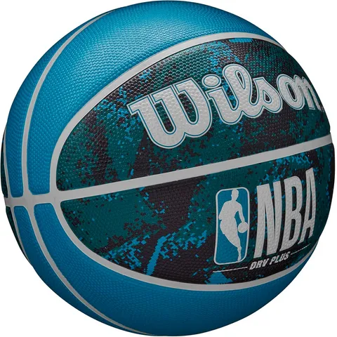 Bóng rổ Wilson NBA DRV Plus Vibe Black/Blue - Bóng Cao Su Đồ Họa Pixel, Độ Bám Tốt, Độ Nảy Ổn Định, Phù Hợp Sân Ngoài Trời