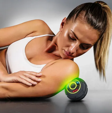 Bóng rung massage PTP MYOXV - Thiết bị giảm căng cơ và phục hồi chức năng, sạc pin lithium-ion, 30 bài tập tích hợp, cho mọi nhu cầu tập luyện.
