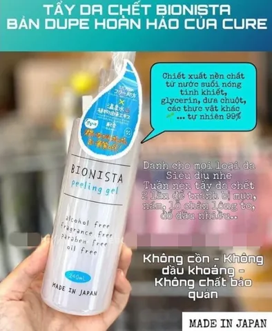 Gel Tẩy Tế Bào Chết Bionista Peeling Gel Nhật Bản - Chiết Xuất Tự Nhiên Dành Cho Mọi Loại Da, Không Chứa Cồn, Dịu Nhẹ 240ml