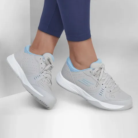 Giày Pickleball Nữ Skechers Viper Court Smash Gray Blue - Giày Tennis Thể Thao Chất Lượng Cao, Thiết Kế Độc Đáo, Thoải Mái