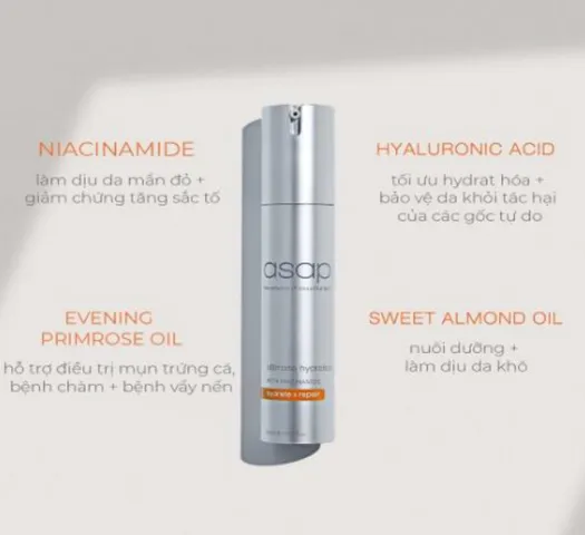 Kem Dưỡng Ẩm Asap Ultimate Hydration 50ml - Hỗ Trợ Mờ Nám, Sáng Da, Dưỡng Ẩm Chuyên Sâu Cho Mọi Loại Da