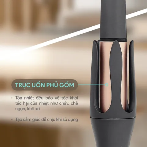Máy Uốn Tóc Tự Động 360 BlueStone HSB-1738 - Công Nghệ Hẹn Giờ SmartTime, Trục Uốn 32mm Tạo Lọn Xoăn Nhanh Chóng