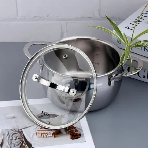 Nồi Inox Đúc Nguyên Khối Seka SKM3842/SKM3843 - Dùng Cho Mọi Bếp, Chất Liệu Inox 18/10, Đáy 3 Lớp, Tiết Kiệm Năng Lượng