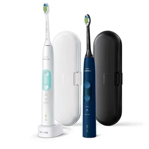 Set Bàn Chải Đánh Răng Điện Philips HX6851/34 - Bộ 2 Chiếc Với Công Nghệ Sonicare, Đầu Cọ Mềm, Sạch Kẽ Răng Hiệu Quả