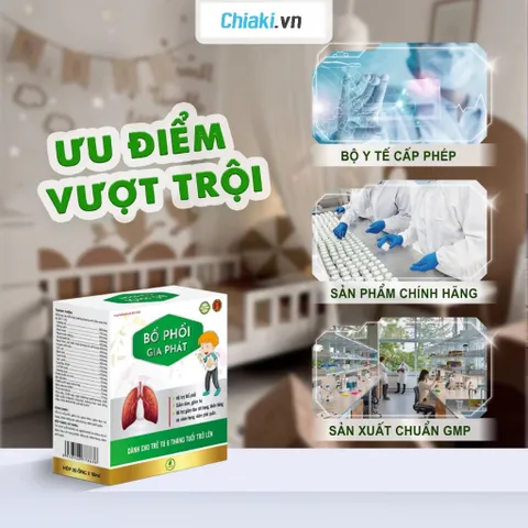 Siro Bổ Phổi Gia Phát cho Trẻ Từ 6 Tháng Tuổi - Hỗ Trợ Giảm Ho, Tiêu Đờm, Dạng Siro Dễ Uống, Thiên Nhiên, An Toàn