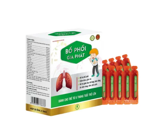 Siro Bổ Phổi Gia Phát cho Trẻ Từ 6 Tháng Tuổi - Hỗ Trợ Giảm Ho, Tiêu Đờm, Dạng Siro Dễ Uống, Thiên Nhiên, An Toàn