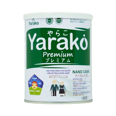 Sữa Canxi Nano Nhật Bản Yarako Premium 400g - Siêu Hấp Thụ, Hỗ Trợ Chắc Khỏe Xương Cho Người Già