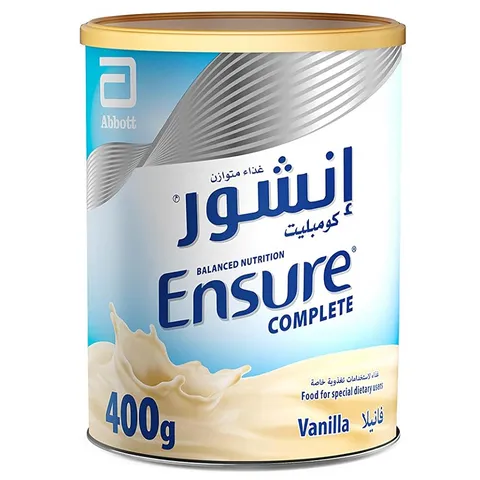 Sữa Ensure Complete Vanilla Dubai 400g/850g - Dinh Dưỡng Cân Bằng, Hỗ Trợ Sức Khỏe Cơ Thể, Không Gluten, Thay Thế Bữa Ăn Phụ