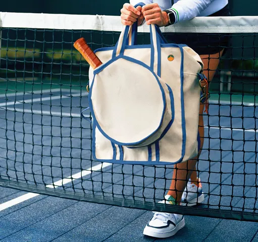 Túi tote pickleball Tangerine Canvas Chất lượng cao, Thiết kế Thể thao Nhiều ngăn, Màu Xanh Pháp, Phù hợp với Người Thích Thể Thao