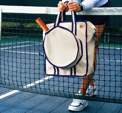 Túi Tote Pickleball Navy Tangerine - Canvas Dày Chắc Chắn, Thiết Kế Nhiều Ngăn, Chống Nước, Dành Cho Người Yêu Thích Thể Thao