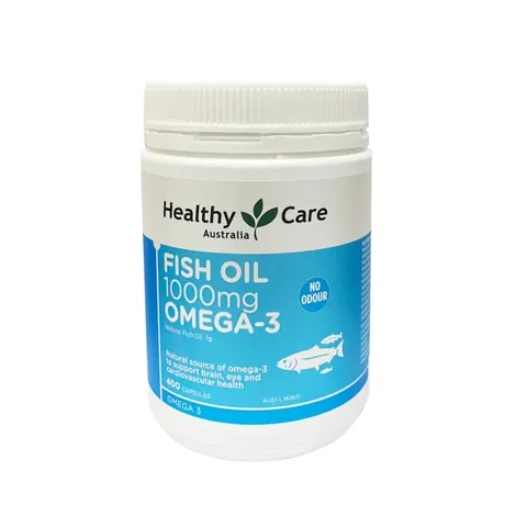 Viên Uống Dầu Cá Omega 3 Healthy Care Fish Oil 1000mg Hỗ Trợ Sức Khỏe Tim Mạch, Tăng Cường Trí Nhớ và Thị Lực - 400 Viên
