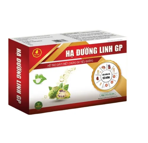 Viên Uống Hạ Đường Linh GP - Hỗ Trợ Ổn Định Đường Huyết Từ Trái Nhàu, Giảm Biến Chứng Tiểu Đường, Hộp 30 Viên