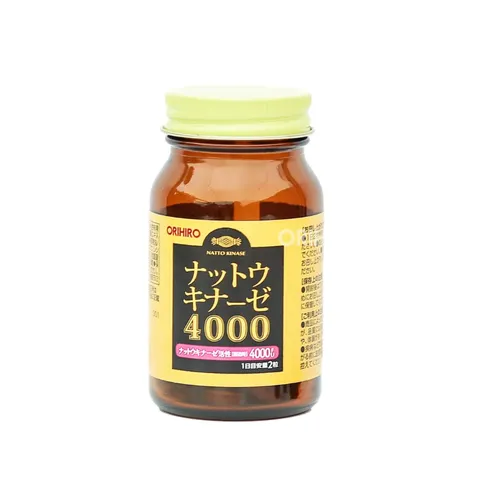 Viên uống tăng cường sức khỏe Orihiro Nattokinase 4000FU của Nhật - Hỗ trợ trí nhớ, lưu thông máu, người cao tuổi, 60 viên
